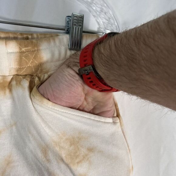 Jane Delancey Sweatpants Women's Medium White Yellow Pull On Drawstring Pockets - Picture 4 of 8